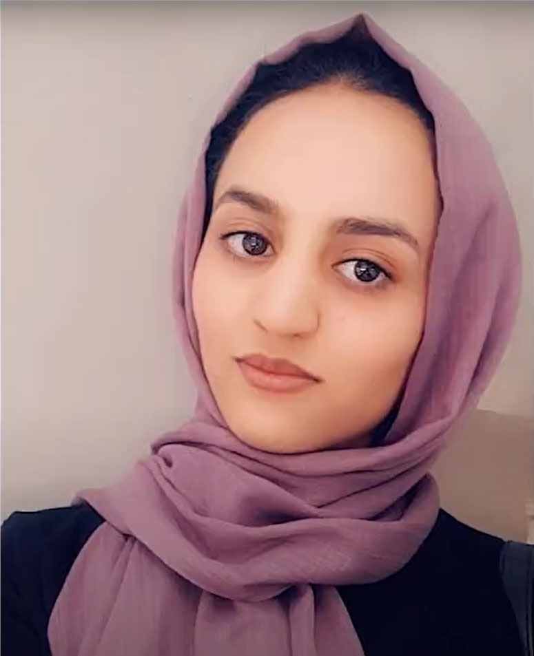 Close up of a young Afghan woman's face
